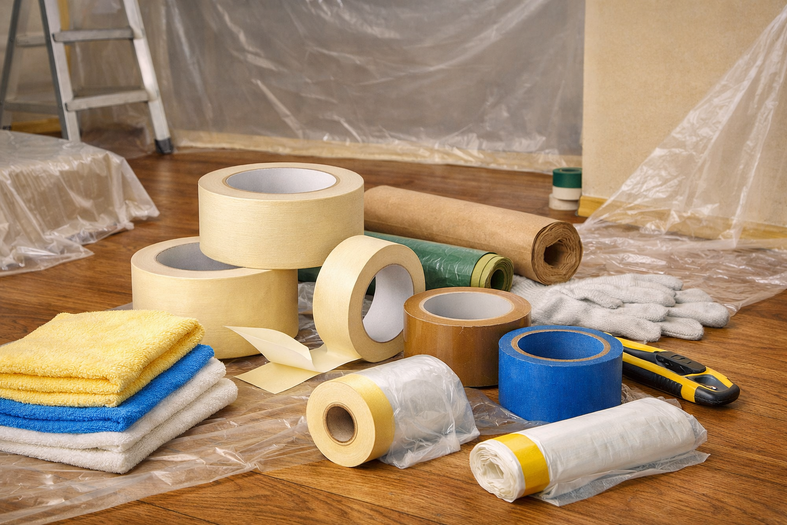 Nastri carta - adesivo, panni e protezioni per locali