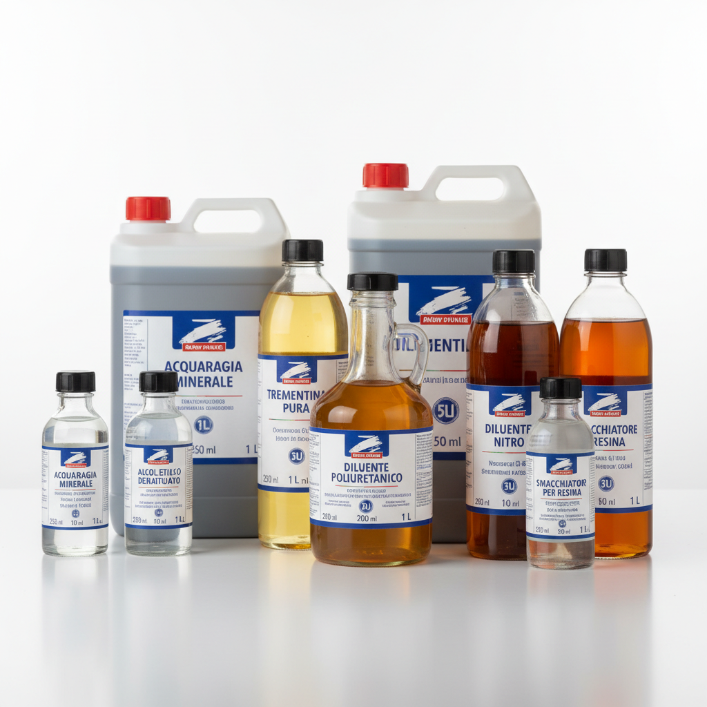 Diluente, acquaragia, alcool e solventi vari